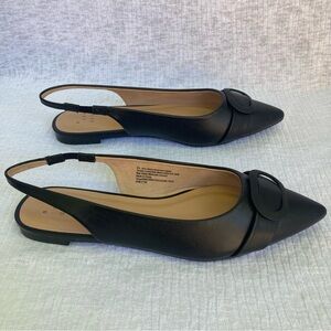 A. New Day  Black PointedSling BackFlats size 8.5
